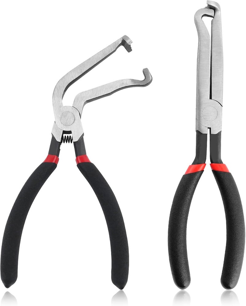 wedfish 2PCS Electrical Disconnect Pliers for Cars 1 * 60°+1*Straight,Electrical Connector Pliers Disconnects Connectors/Hose/Fuel Injectors,Universal Spark Plug Plier Car Accessories (2PCS) - Image 1